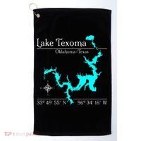 Lake Texoma Oklahoma Texas Golf Towel thumb 0