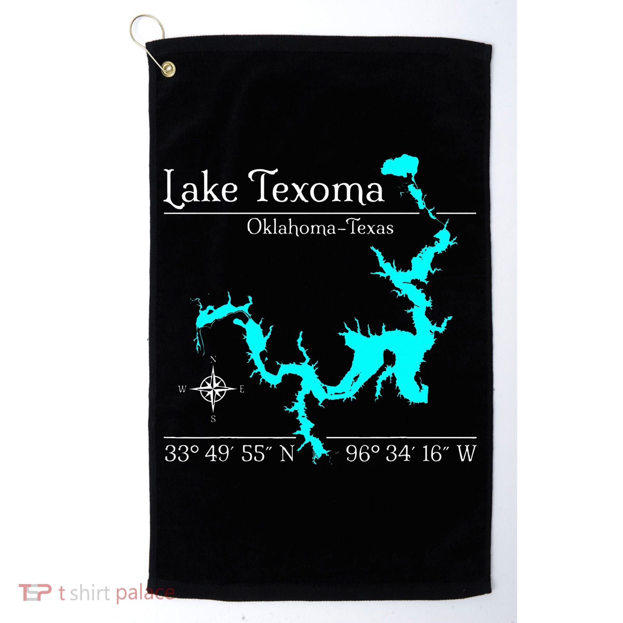 Lake Texoma Oklahoma Texas Golf Towel