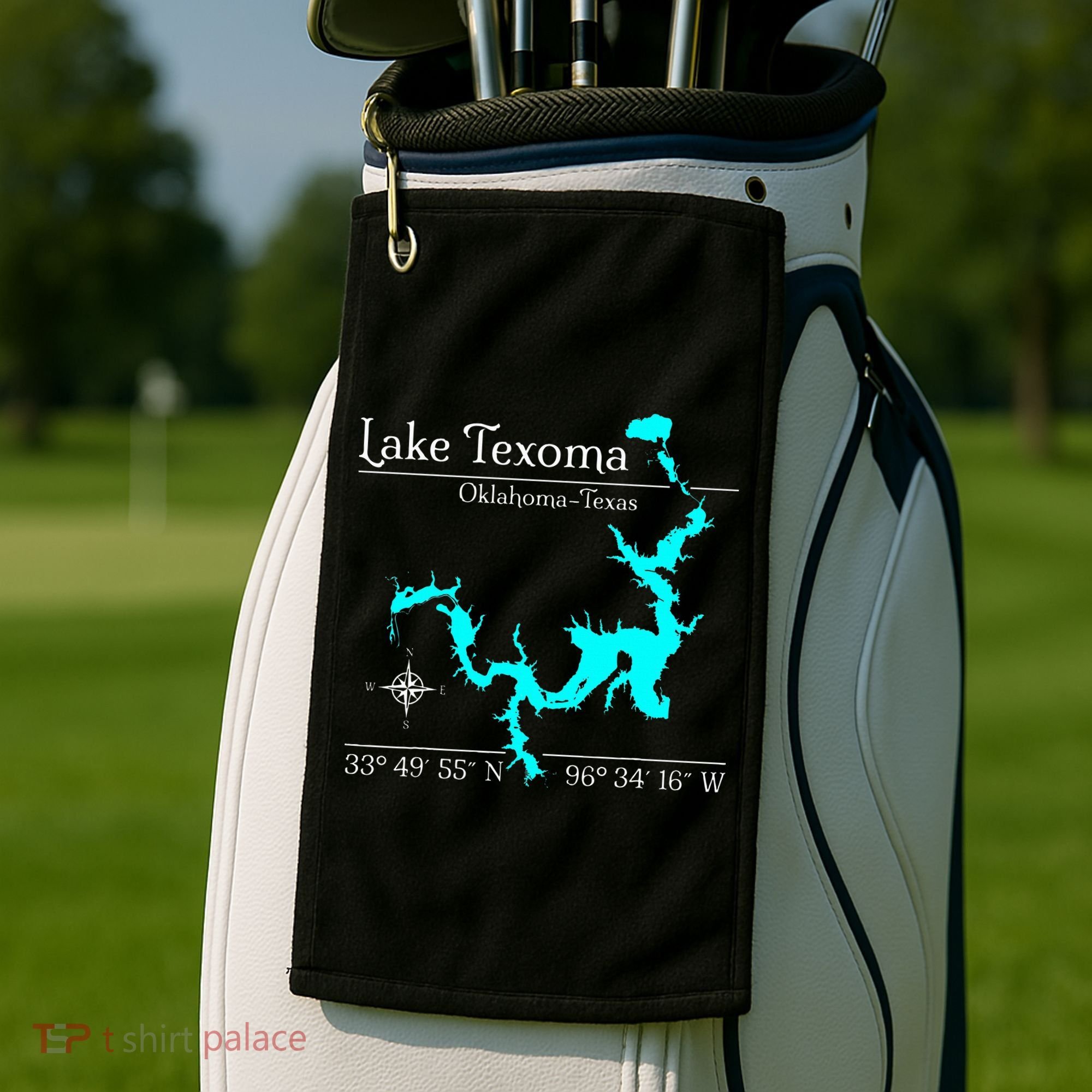 Lake Texoma Oklahoma Texas Golf Towel