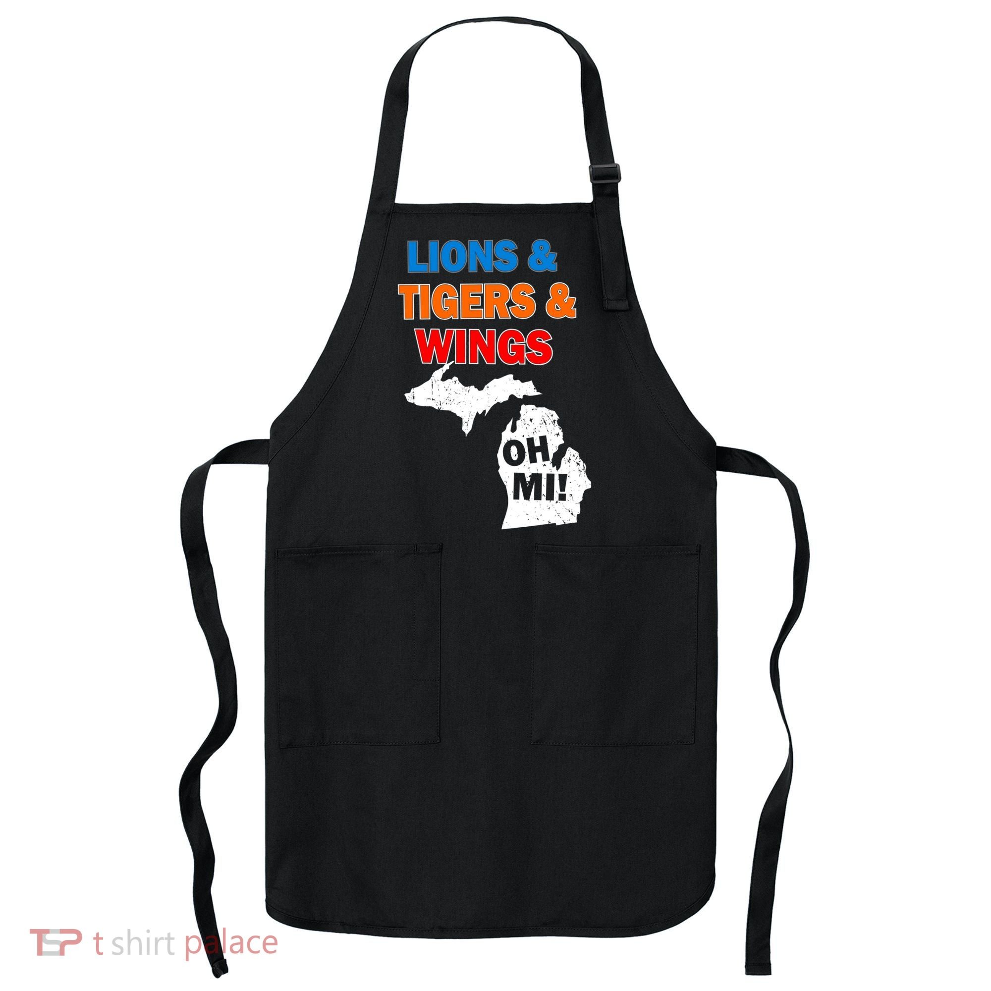 Lions Tigers Wings Oh Mi Apron