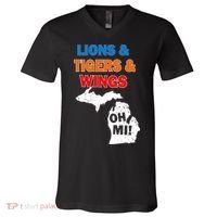 Lions Tigers Wings Oh Mi V-Neck T-Shirt thumb 0