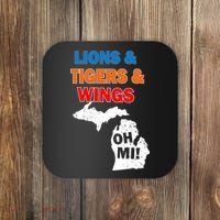 Lions Tigers Wings Oh Mi Coaster thumb 0