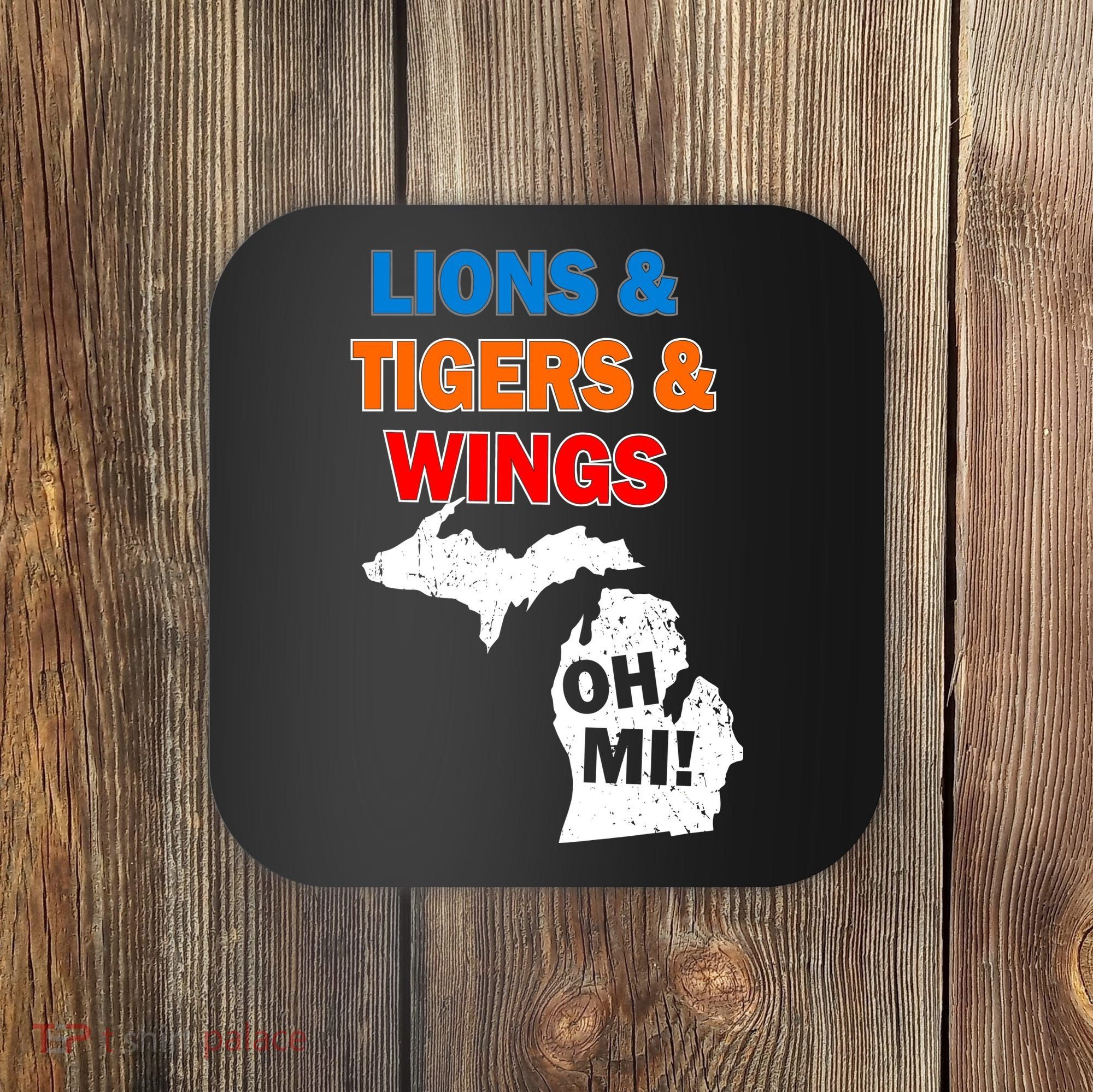 Lions Tigers Wings Oh Mi Coaster