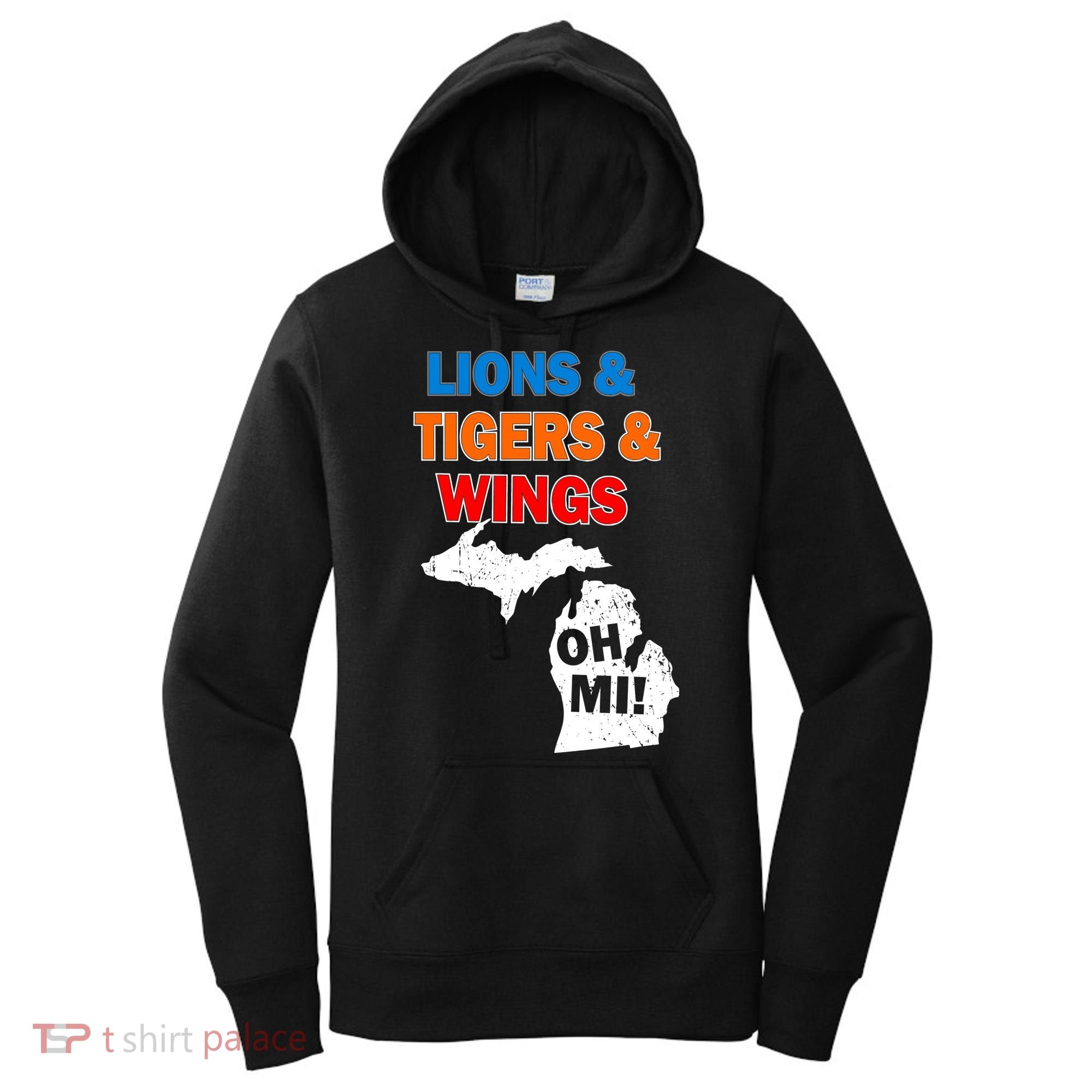 Lions Tigers Wings Oh Mi Women's Hoodie