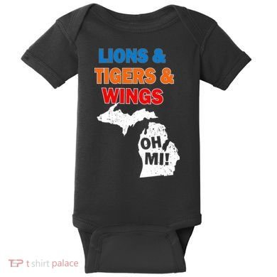 Lions Tigers Wings Oh Mi Baby Bodysuit