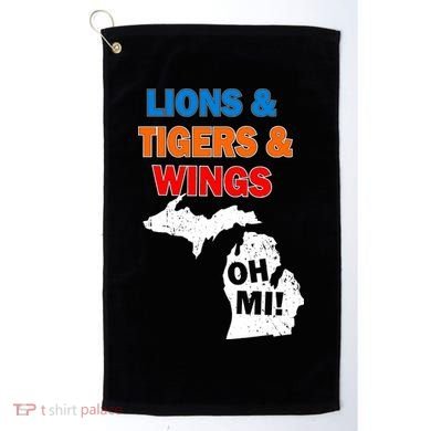 Lions Tigers Wings Oh Mi Golf Towel