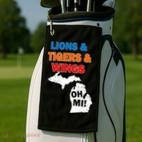 Lions Tigers Wings Oh Mi Golf Towel thumb 2