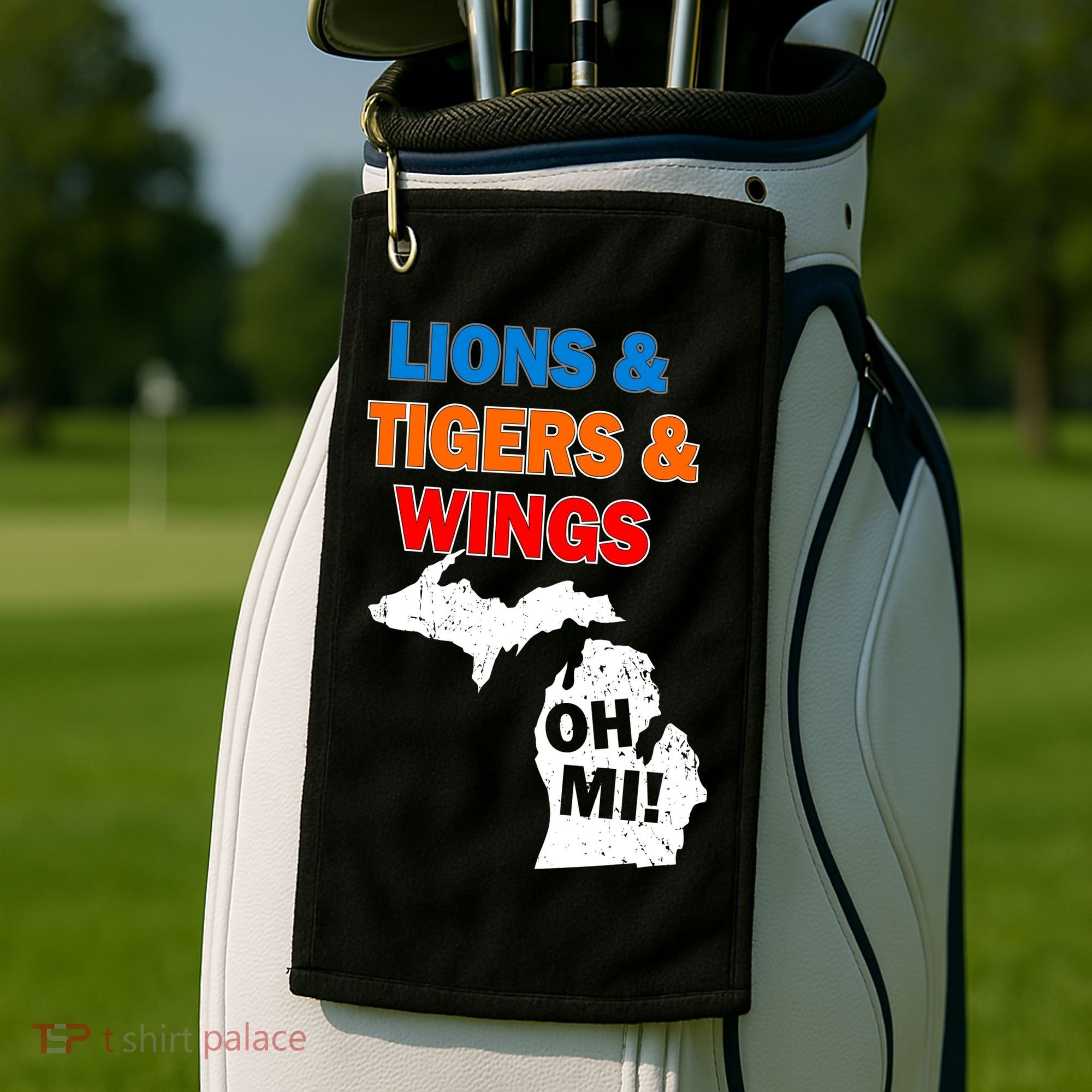 Lions Tigers Wings Oh Mi Golf Towel