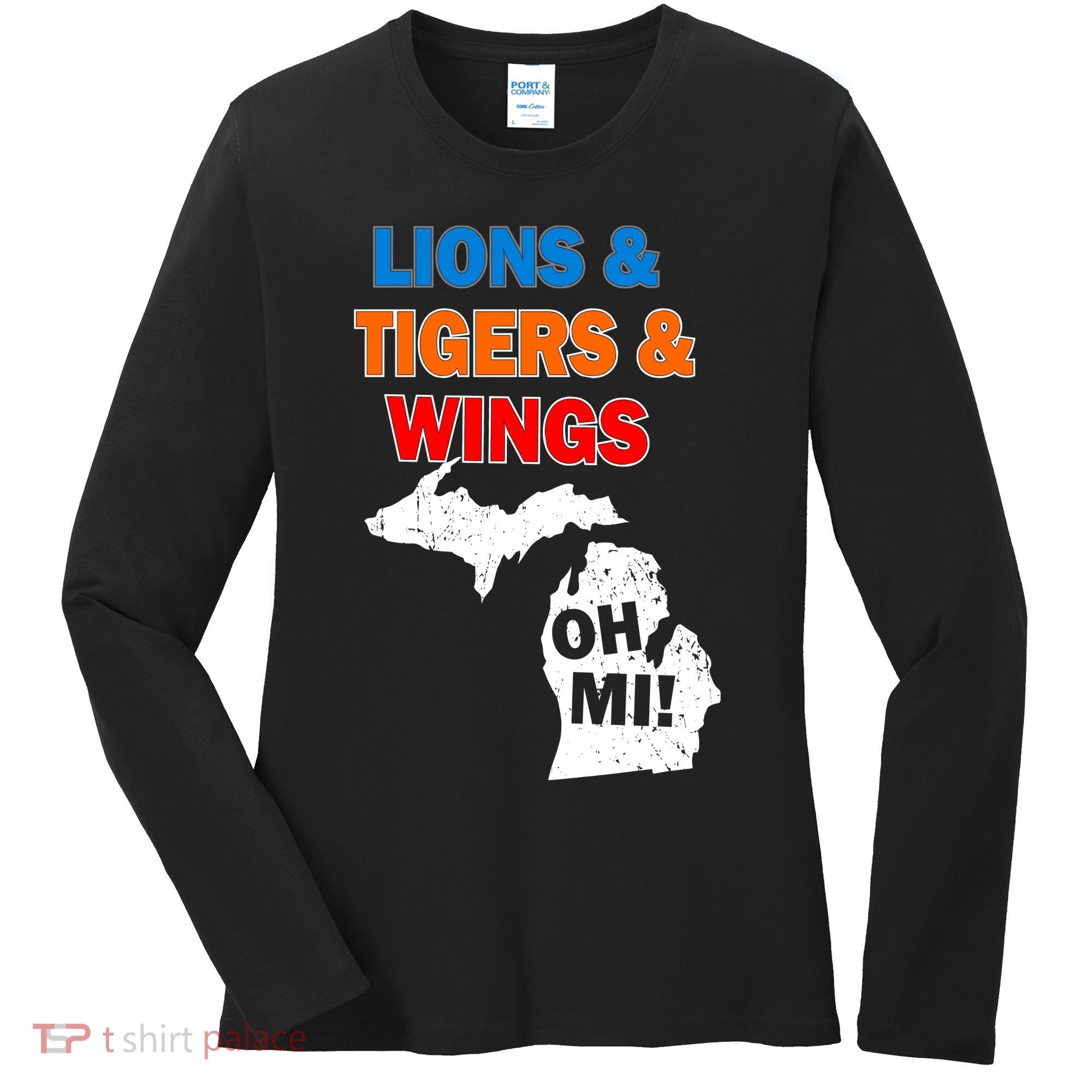 Lions Tigers Wings Oh Mi Women's Long Sleeve Shirt