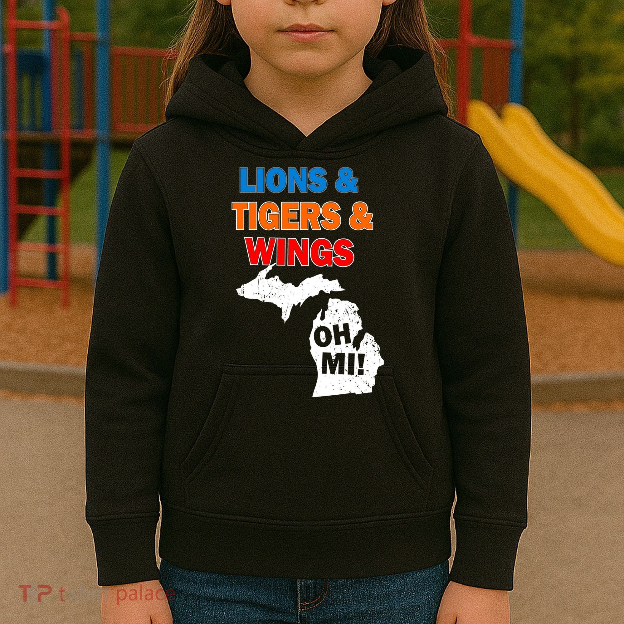 Lions Tigers Wings Oh Mi Kids Hoodie