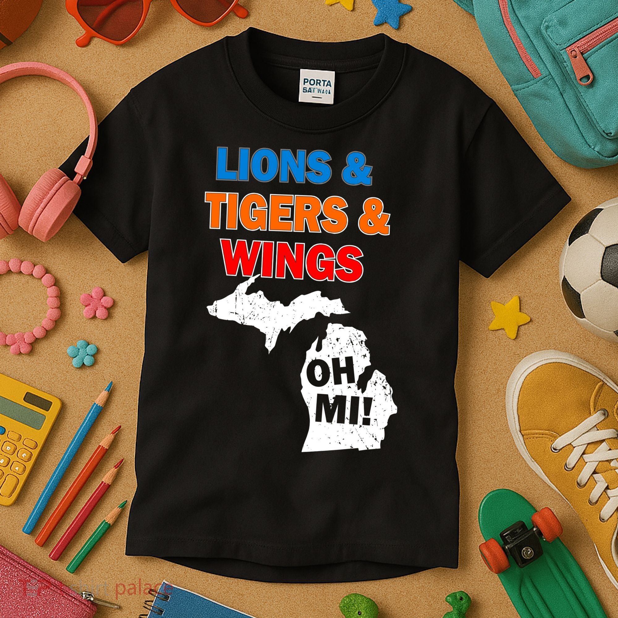Lions Tigers Wings Oh Mi Kids T-Shirt