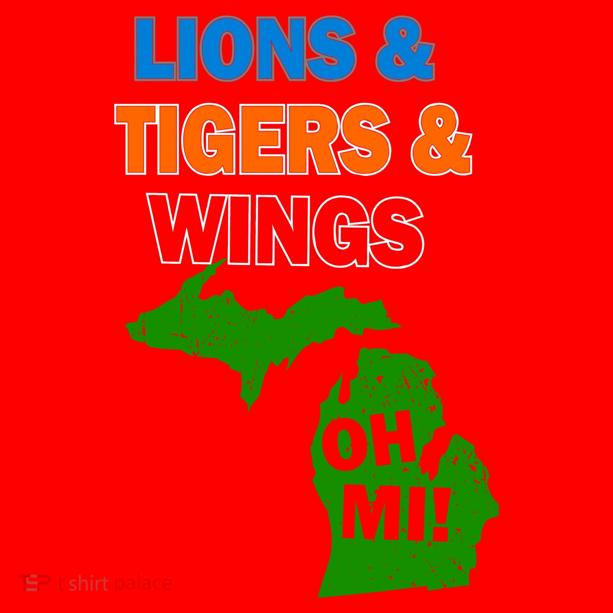 Lions Tigers Wings Oh Mi Santa Hat