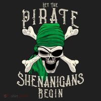 Let The Pirate Shenanigans Begin Pirate Skull Jolly Roger Gift Beanie thumb 2