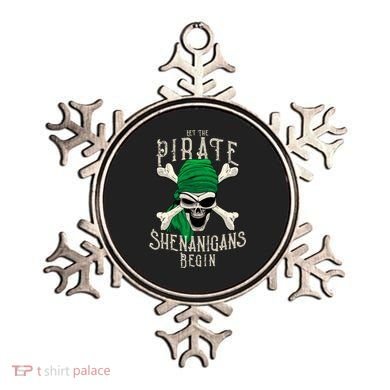 Let The Pirate Shenanigans Begin Pirate Skull Jolly Roger Gift Ornament