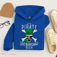 Let The Pirate Shenanigans Begin Pirate Skull Jolly Roger Gift Hoodie thumb 4