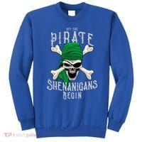 Let The Pirate Shenanigans Begin Pirate Skull Jolly Roger Gift Sweatshirt thumb 0