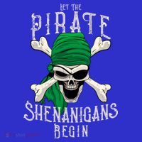 Let The Pirate Shenanigans Begin Pirate Skull Jolly Roger Gift Visor thumb 3