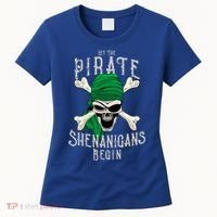 Let The Pirate Shenanigans Begin Pirate Skull Jolly Roger Gift Women's T-Shirt thumb 0