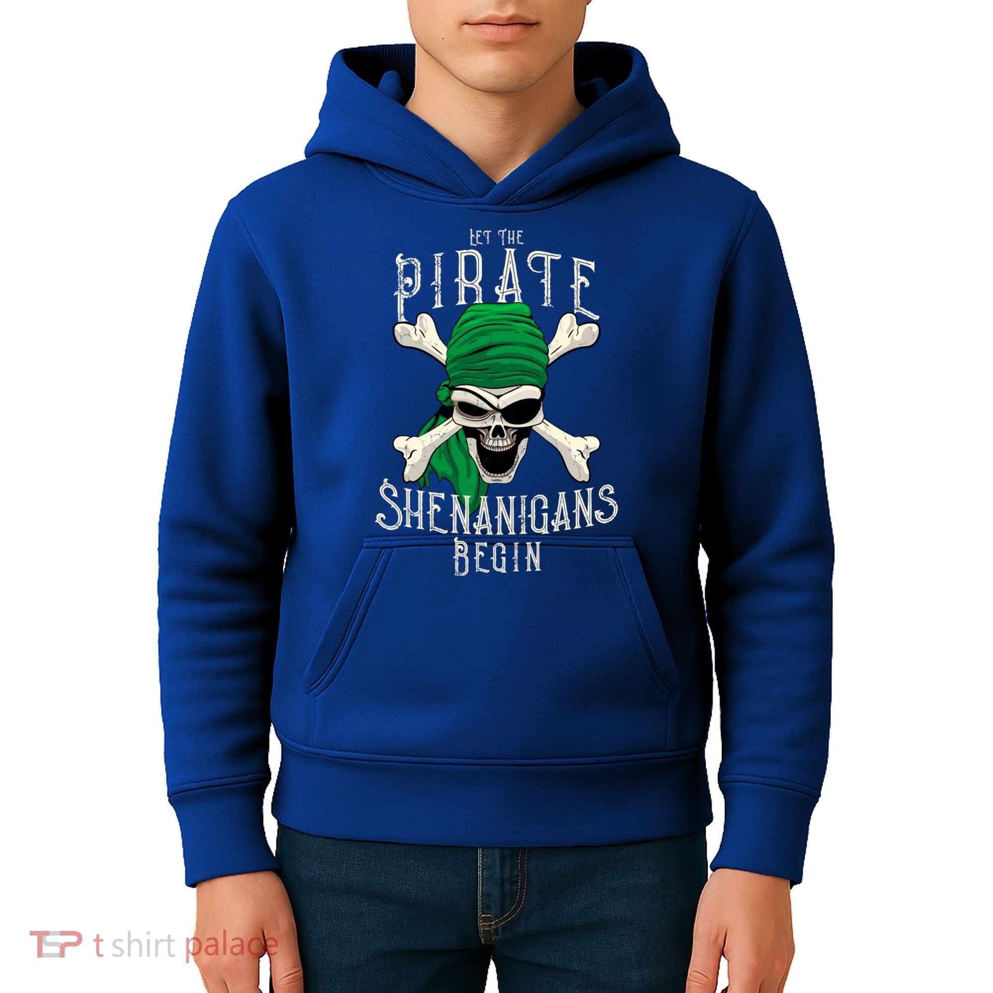 Let The Pirate Shenanigans Begin Pirate Skull Jolly Roger Gift Kids Hoodie