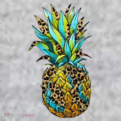 Leopard Tropical Pineapple The Baniff Cuffed Pom Beanie