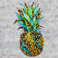 Leopard Tropical Pineapple The Baniff Cuffed Pom Beanie thumb 2