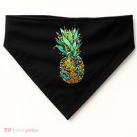 Leopard Tropical Pineapple USA-Made Doggie Bandana thumb 0