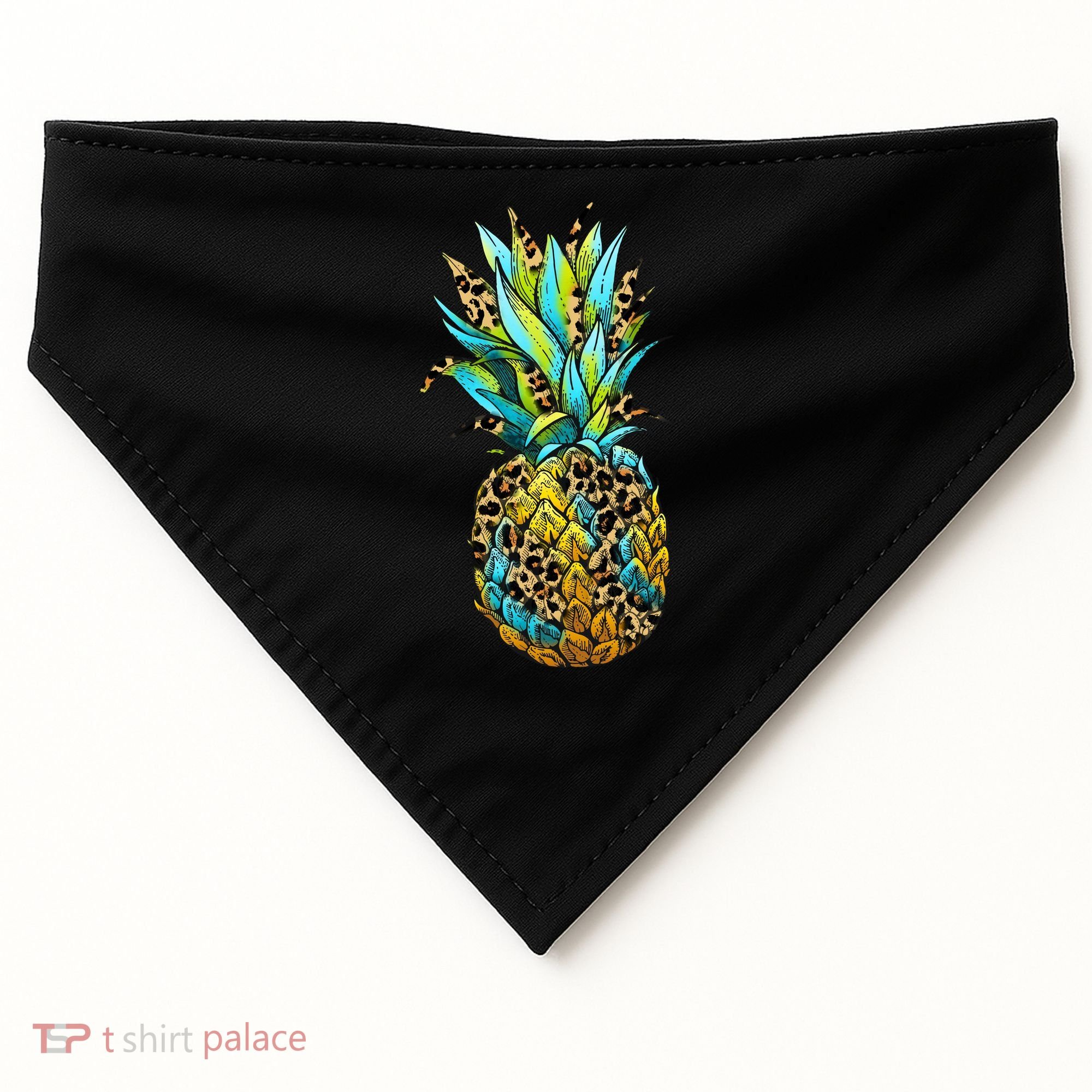 Leopard Tropical Pineapple USA-Made Doggie Bandana