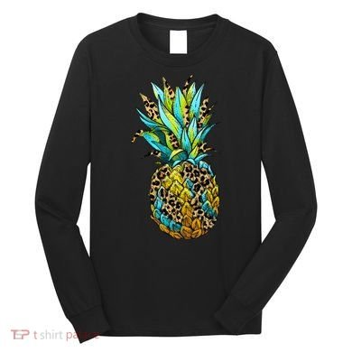 Leopard Tropical Pineapple Long Sleeve Shirt