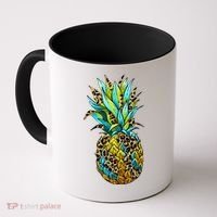 Leopard Tropical Pineapple Coffee Mug thumb 0