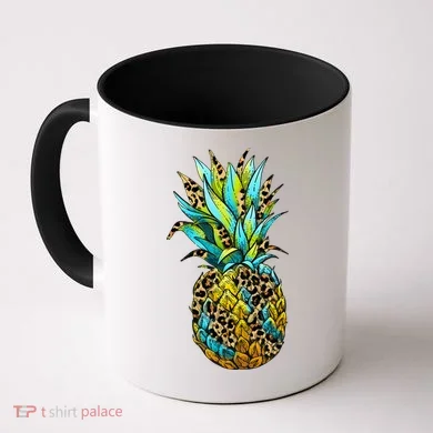 Leopard Tropical Pineapple Coffee Mug