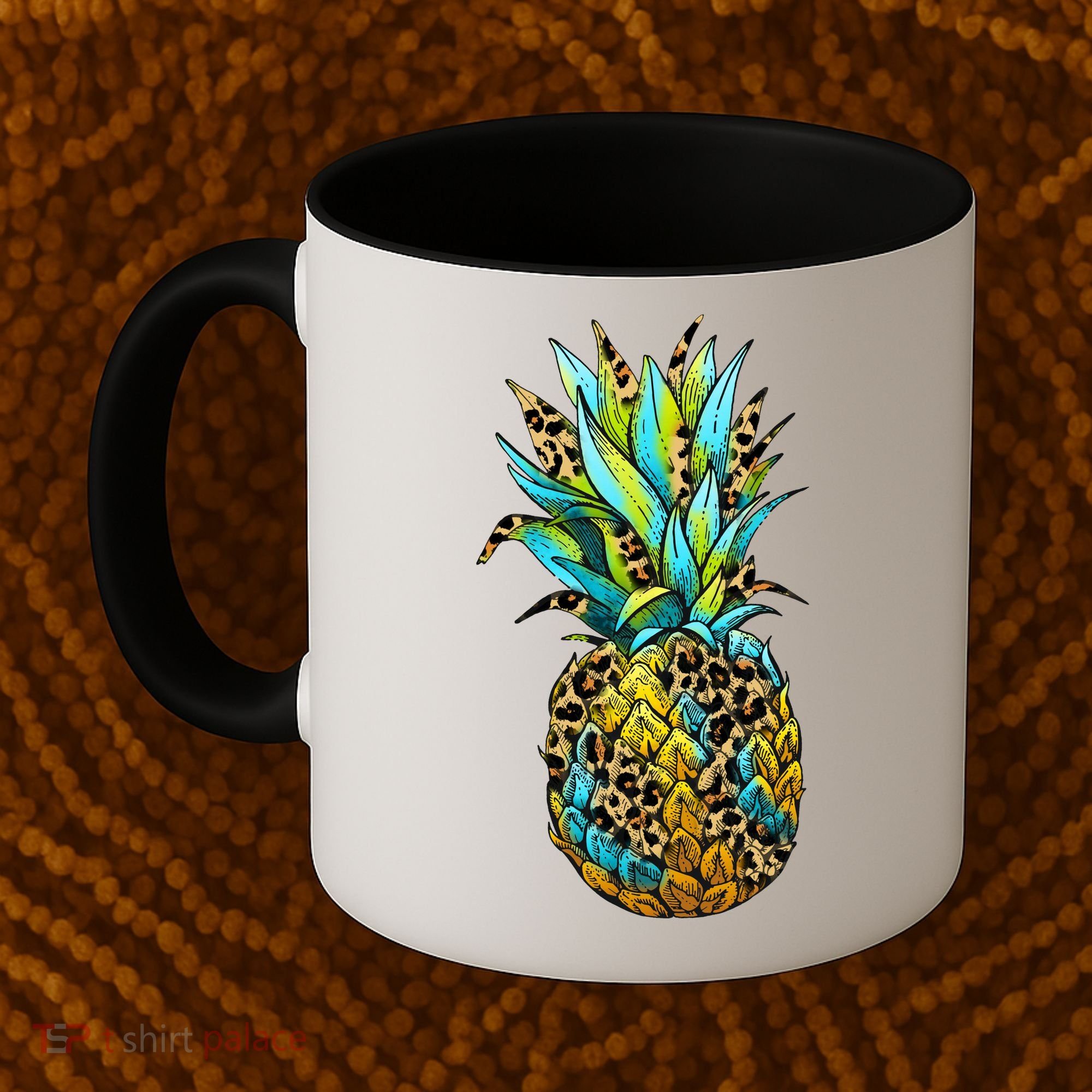 Leopard Tropical Pineapple Coffee Mug