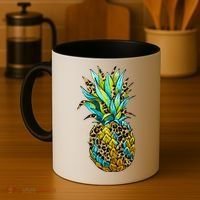 Leopard Tropical Pineapple Coffee Mug thumb 4