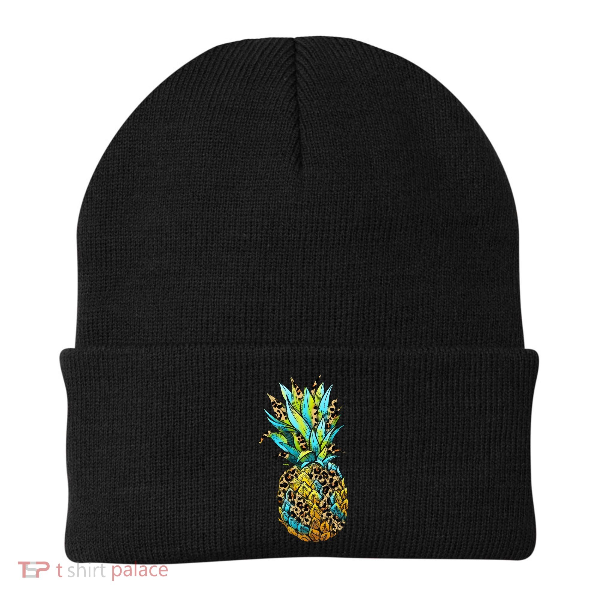 Leopard Tropical Pineapple Beanie