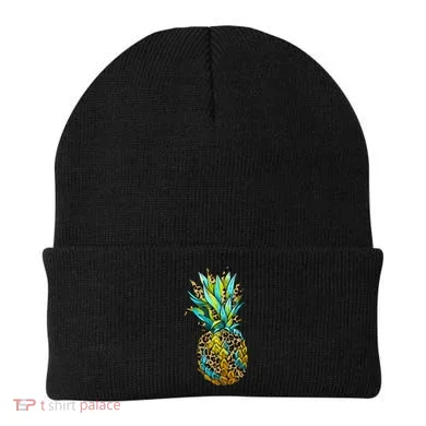 Leopard Tropical Pineapple Beanie