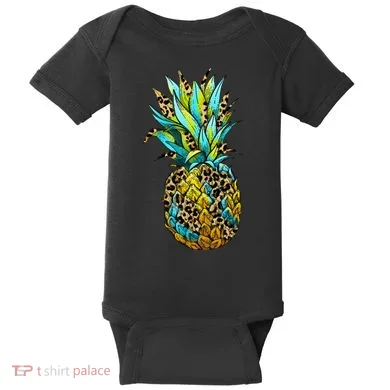 Leopard Tropical Pineapple Baby Bodysuit