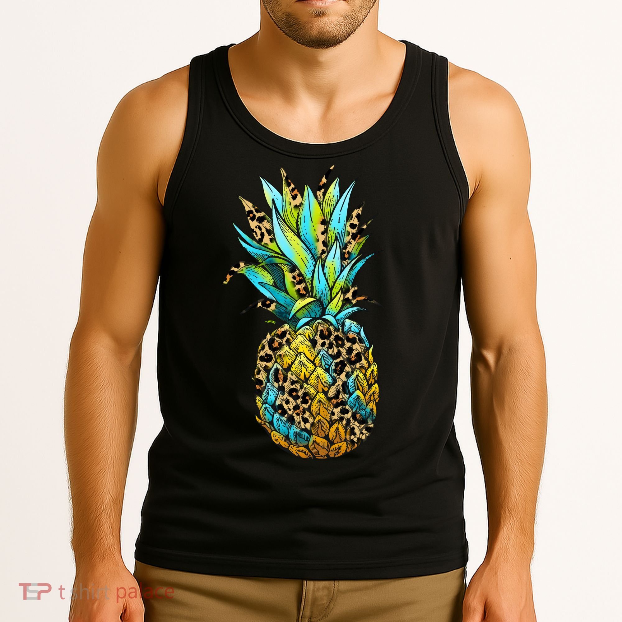 Leopard Tropical Pineapple Tank Top