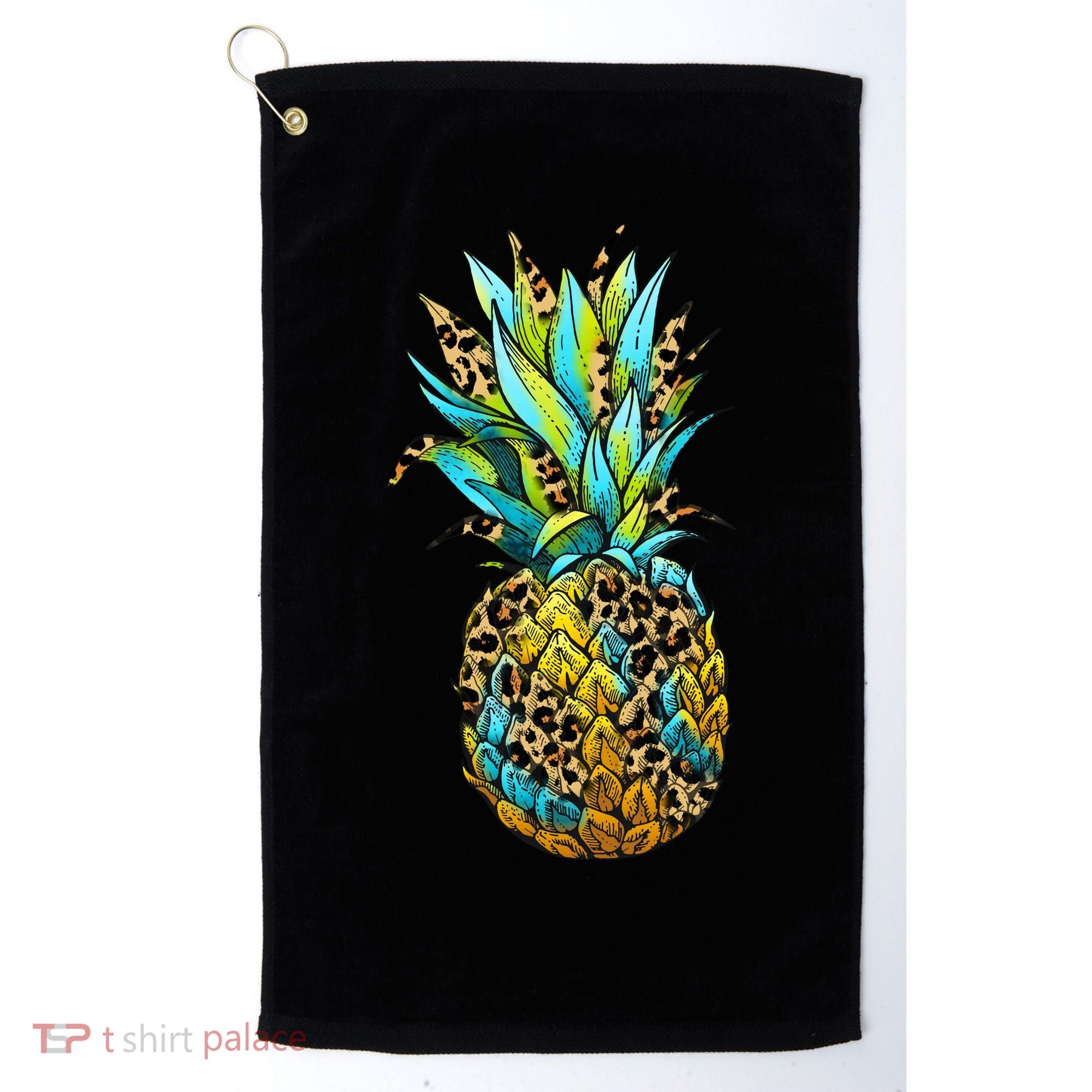 Leopard Tropical Pineapple Golf Towel