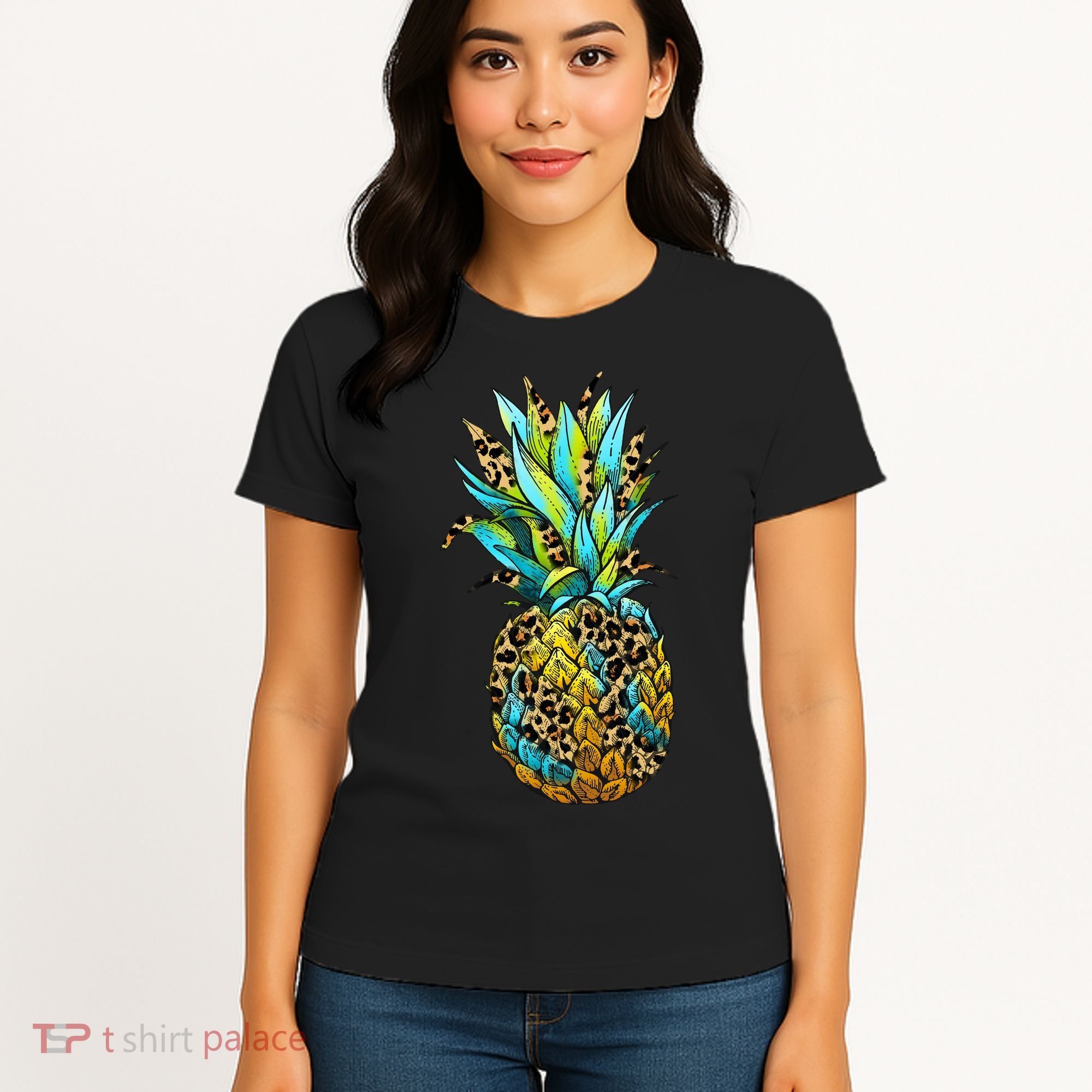 Leopard Tropical Pineapple Women's T-Shirt