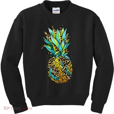 Leopard Tropical Pineapple Kids Sweatshirt