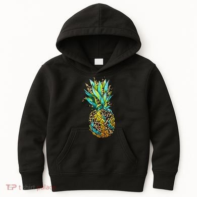 Leopard Tropical Pineapple Kids Hoodie