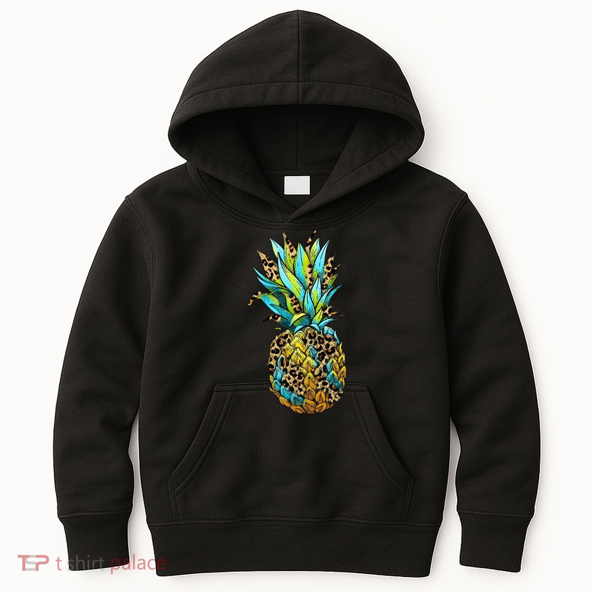 Leopard Tropical Pineapple Kids Hoodie