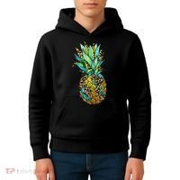 Leopard Tropical Pineapple Kids Hoodie thumb 4