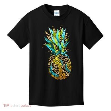 Leopard Tropical Pineapple Kids T-Shirt