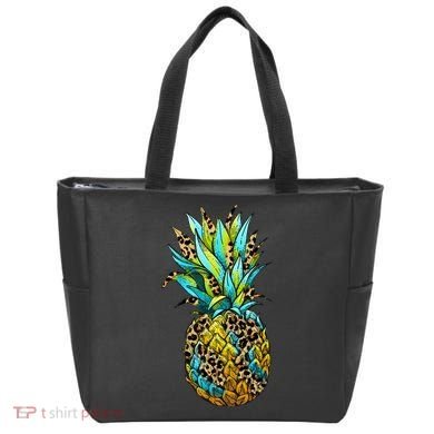 Leopard Tropical Pineapple Tote Bag