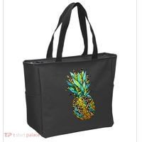 Leopard Tropical Pineapple Tote Bag thumb 2