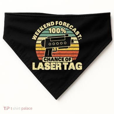 Laser Tag Party Weekend Forecast Laser Tag Lazer Tag Game USA-Made Doggie Bandana