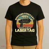 Laser Tag Party Weekend Forecast Laser Tag Lazer Tag Game T-Shirt thumb 3