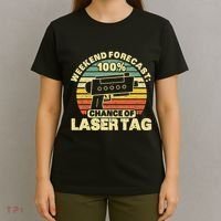 Laser Tag Party Weekend Forecast Laser Tag Lazer Tag Game T-Shirt thumb 4