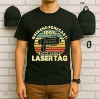 Laser Tag Party Weekend Forecast Laser Tag Lazer Tag Game T-Shirt thumb 6