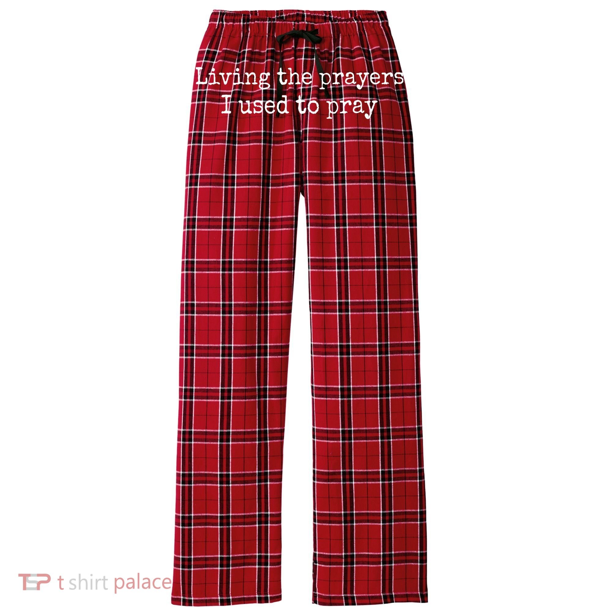 Living The Prayers I Used To Pray Women's Flannel Plaid Pajama Pants